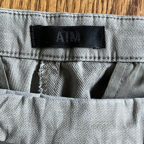 ATM Anthony Thomas Melillo Gray Cotton Slim Stretch Pants Women's Size 28 - Picture 3 of 8